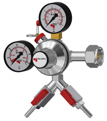 Редуктор Micro Matic Premium Plus 0-6/4bar 2 выхода, вентили отсечки в Пензе